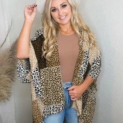 Jodifl Toffee Leopard Kimono