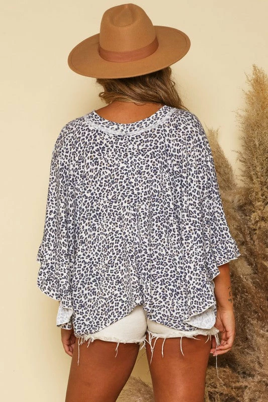 Peach Love Animal Print Oversized Top 4 Peach Love Animal Print Oversized Top