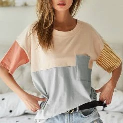 Bibi Color Block Pocket Tee