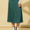 Hyfve Teal Satin Skirt