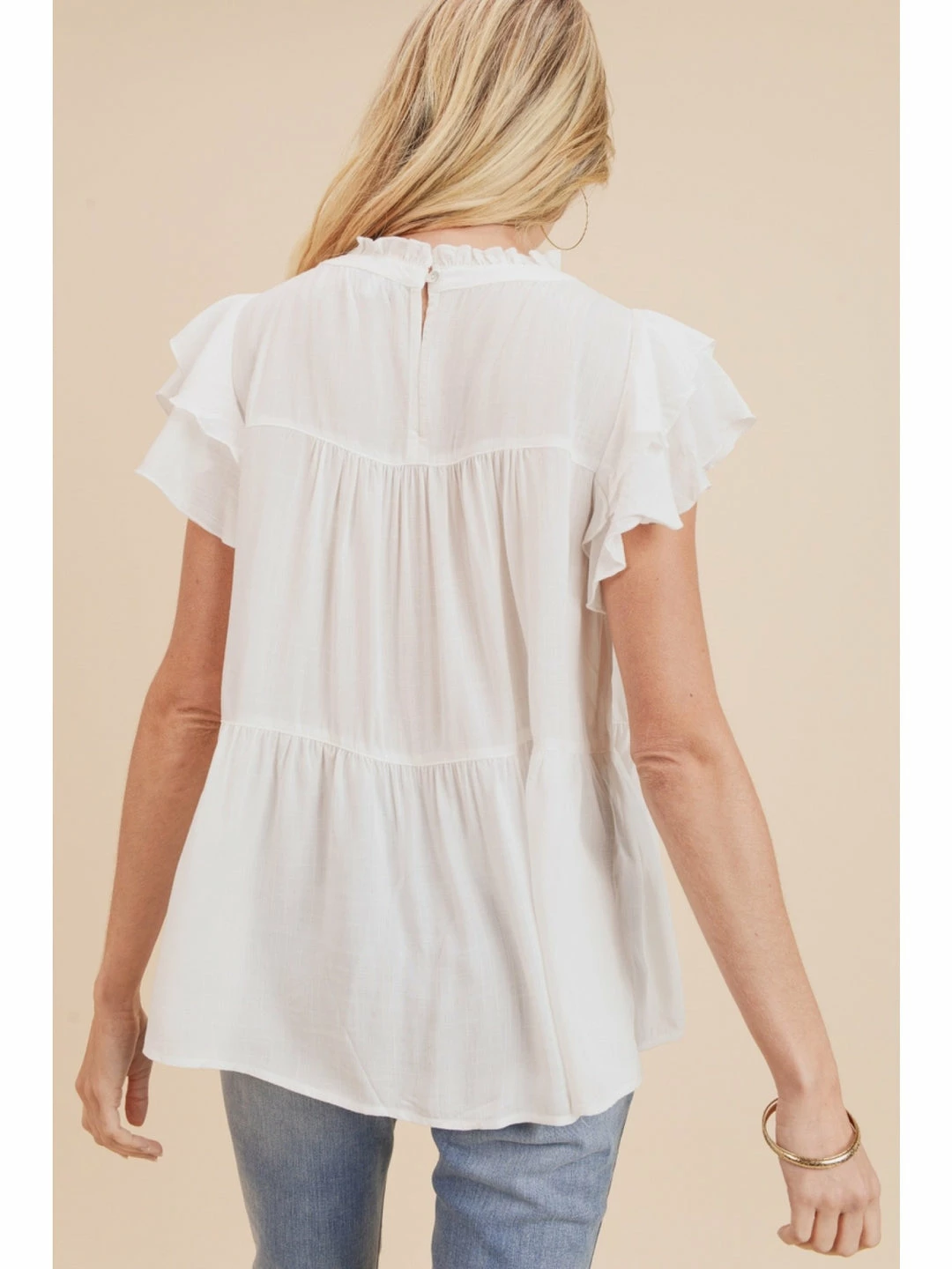 Jodifl New Arrivals White Mock Neck Top 2 Jodifl New Arrivals White Mock Neck Top