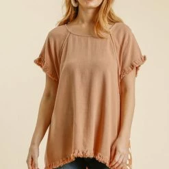 UMGEE New Arrivals Apricot Dalmatian Back Top