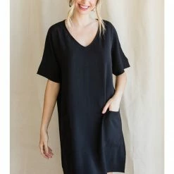 Jodifl Black Pocket Dress New Arrivals