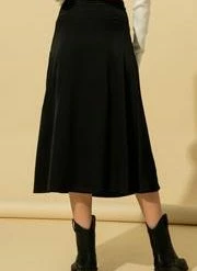 Hyfve Black Satin Skirt