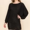 Hyfve Black Ribbed Tunic Dress