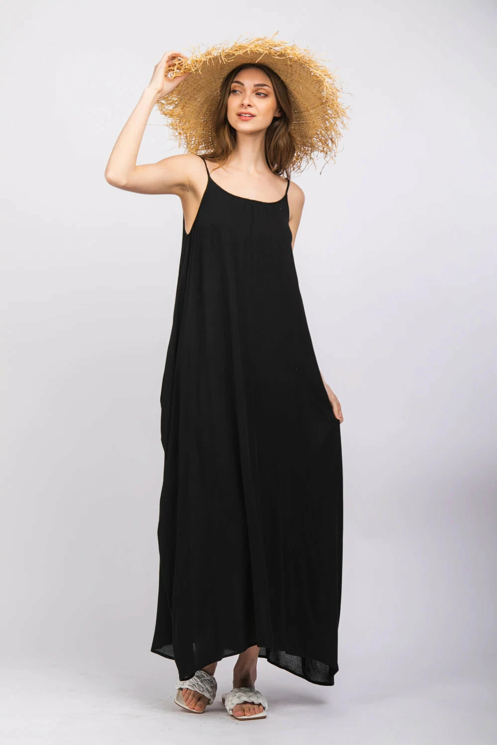 Very J New Arrivals Black Midi Dress 1 Very J New Arrivals Black Midi Dress