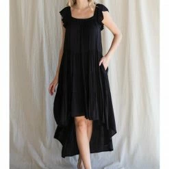 Jodifl Black Midi Dress