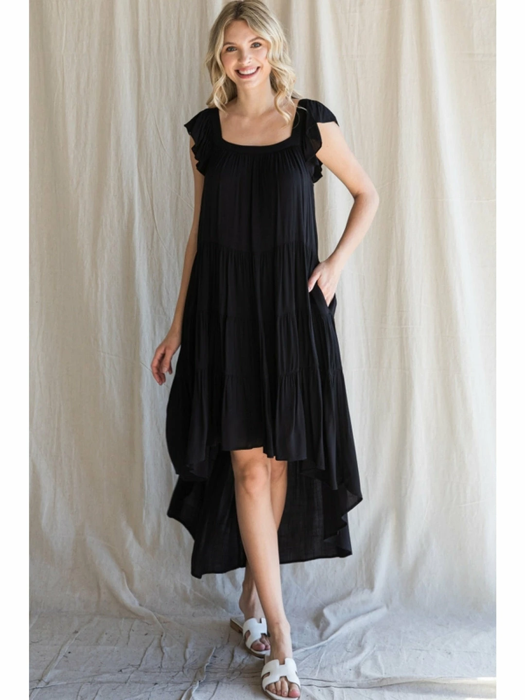 Jodifl Black Midi Dress 1 Jodifl Black Midi Dress