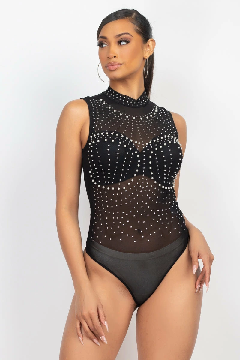 Irishbasic Black Rhinestone/Studded Bodysuit New Arrivals 1 Irishbasic Black Rhinestone/Studded Bodysuit New Arrivals