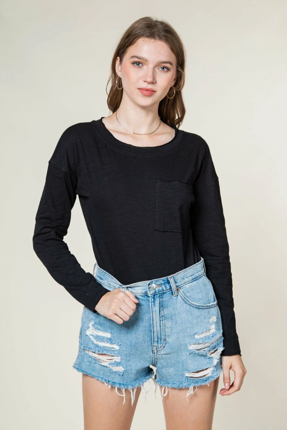 Very J Black Tshirt Bodysuit Tops 1 Very J Black Tshirt Bodysuit Tops