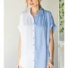 Jodifl Colorblock Button Up Top