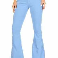 The Black Pearl Boutique Baby Blue Flare Pants New Arrivals