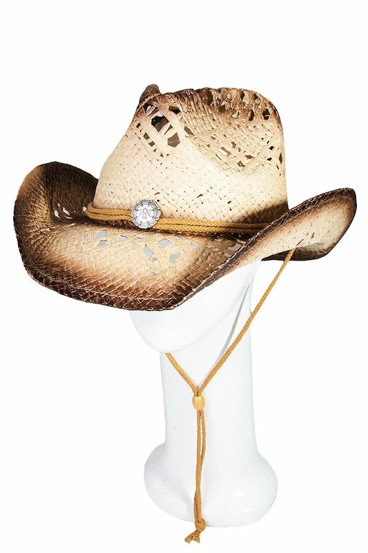 Wall To Wall New Arrivals Brown Straw Braided Cowboy Hat 1 Wall To Wall New Arrivals Brown Straw Braided Cowboy Hat