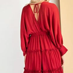 Glam Dresses Burgundy Dress