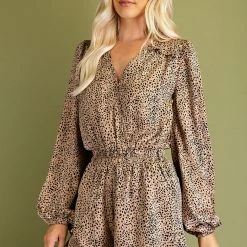 Glam Camel Printed Romper Rompers & Jumpsuits
