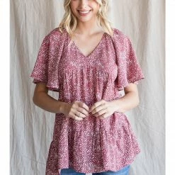 Jodifl Printed Babydoll Top