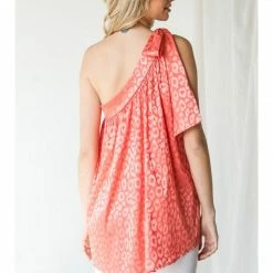 Jodifl Coral One Shoulder Top New Arrivals 3 Jodifl Coral One Shoulder Top New Arrivals