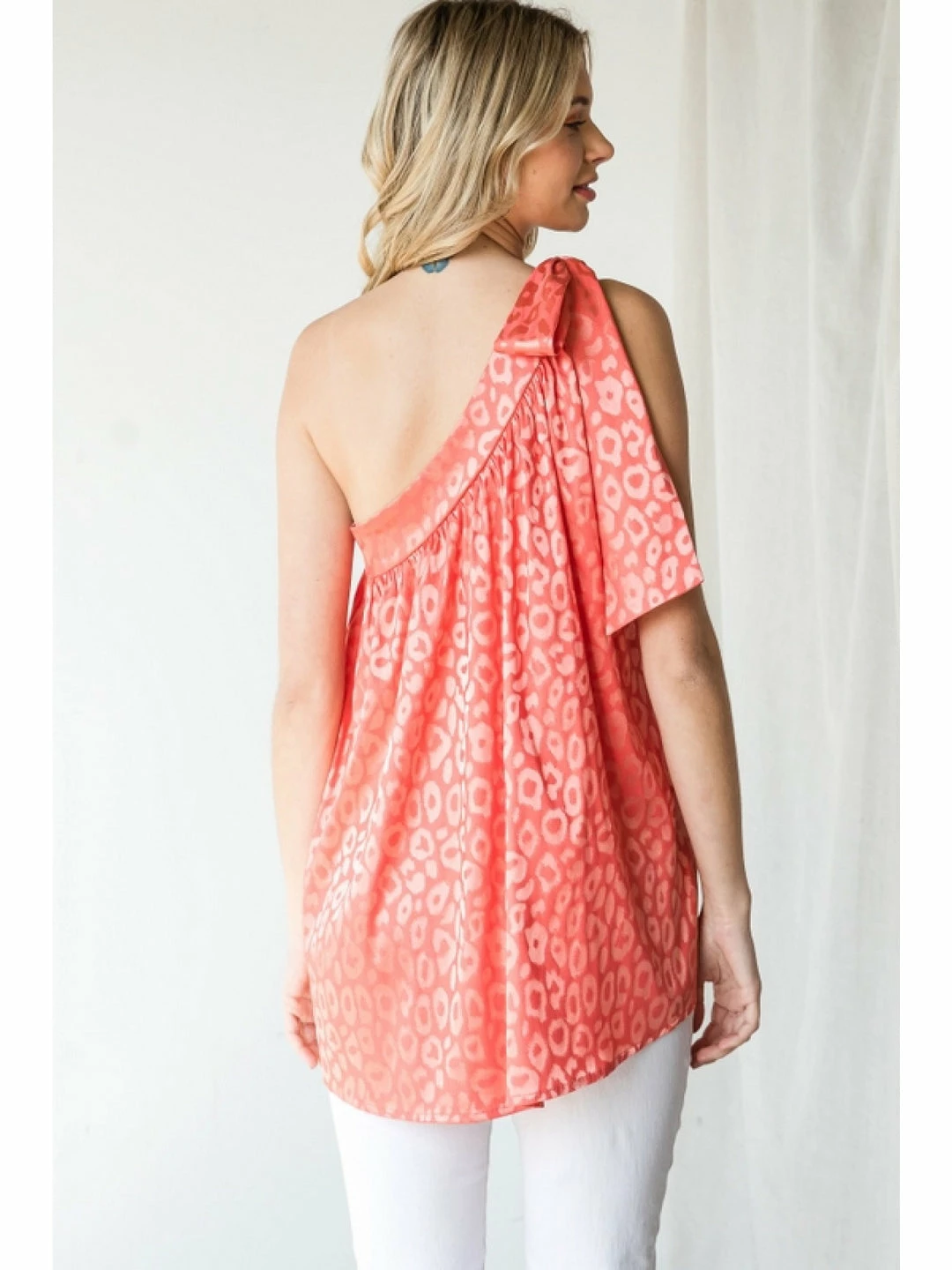 Jodifl Coral One Shoulder Top New Arrivals 2 Jodifl Coral One Shoulder Top New Arrivals