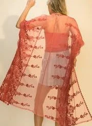 Hyfve Clay Lace Kimono Tops