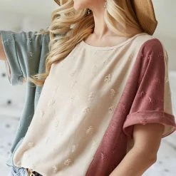 Bibi Taupe/Marsala/Sage Distressed Top New Arrivals 5 Bibi Taupe/Marsala/Sage Distressed Top New Arrivals
