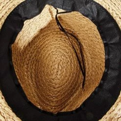Wall To Wall Leopard Strap Straw Hat New Arrivals