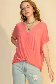 Hyfve Tea Rose Surplice Top Tops 2 Hyfve Tea Rose Surplice Top Tops
