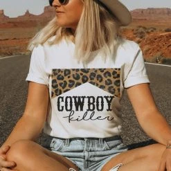 Wknder New Arrivals Cowboy Killer Leopard Tee