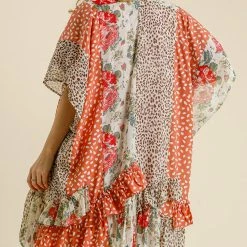 UMGEE Tops Cream Floral/Animal Print Kimono 5 UMGEE Tops Cream Floral/Animal Print Kimono