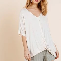 UMGEE Cream Knot Top