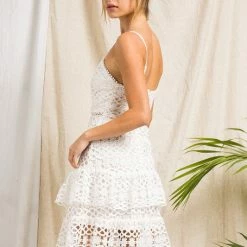 Baevely White Lace Dress Dresses