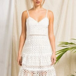 Baevely White Lace Dress Dresses
