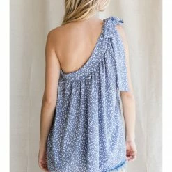 Jodifl New Arrivals Dusty Blue Leopard Top
