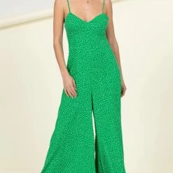 Hyfve Green Polka Dot Jumpsuit New Arrivals