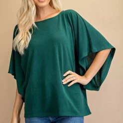 Glam Tops Hunter Green Knit Top