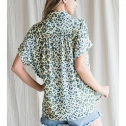 Jodifl New Arrivals Hunter Green Leopard Print Button Up 7 Jodifl New Arrivals Hunter Green Leopard Print Button Up