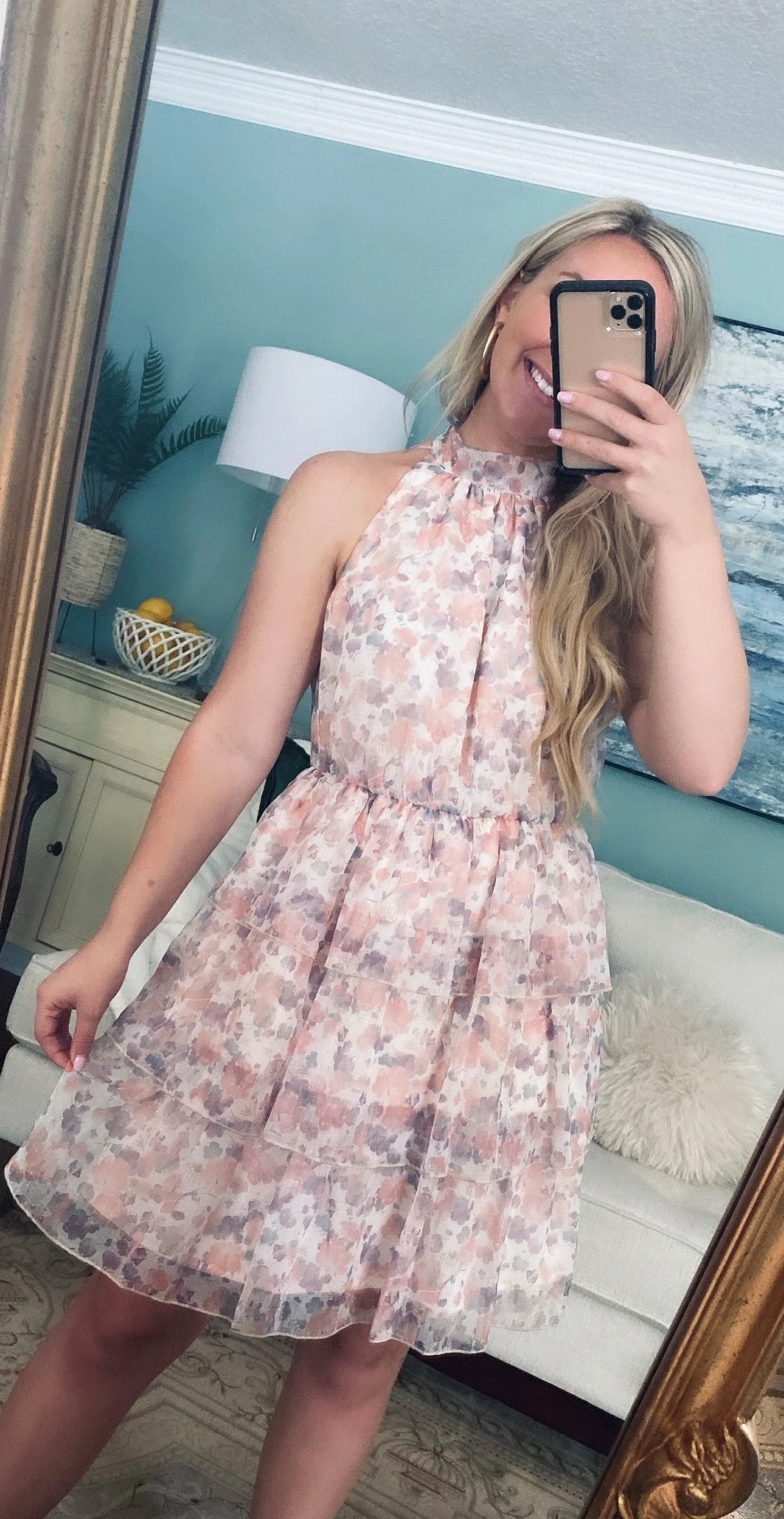 Lena Floral Halter Neck Dress 1 Lena Floral Halter Neck Dress