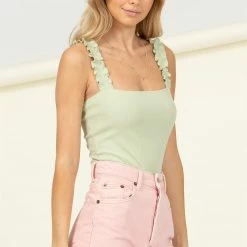 Hyfve New Arrivals Pastel Green Ruffled Bodysuit 6 Hyfve New Arrivals Pastel Green Ruffled Bodysuit