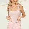 Hyfve Pastel Pink Ruffled Bodysuit New Arrivals