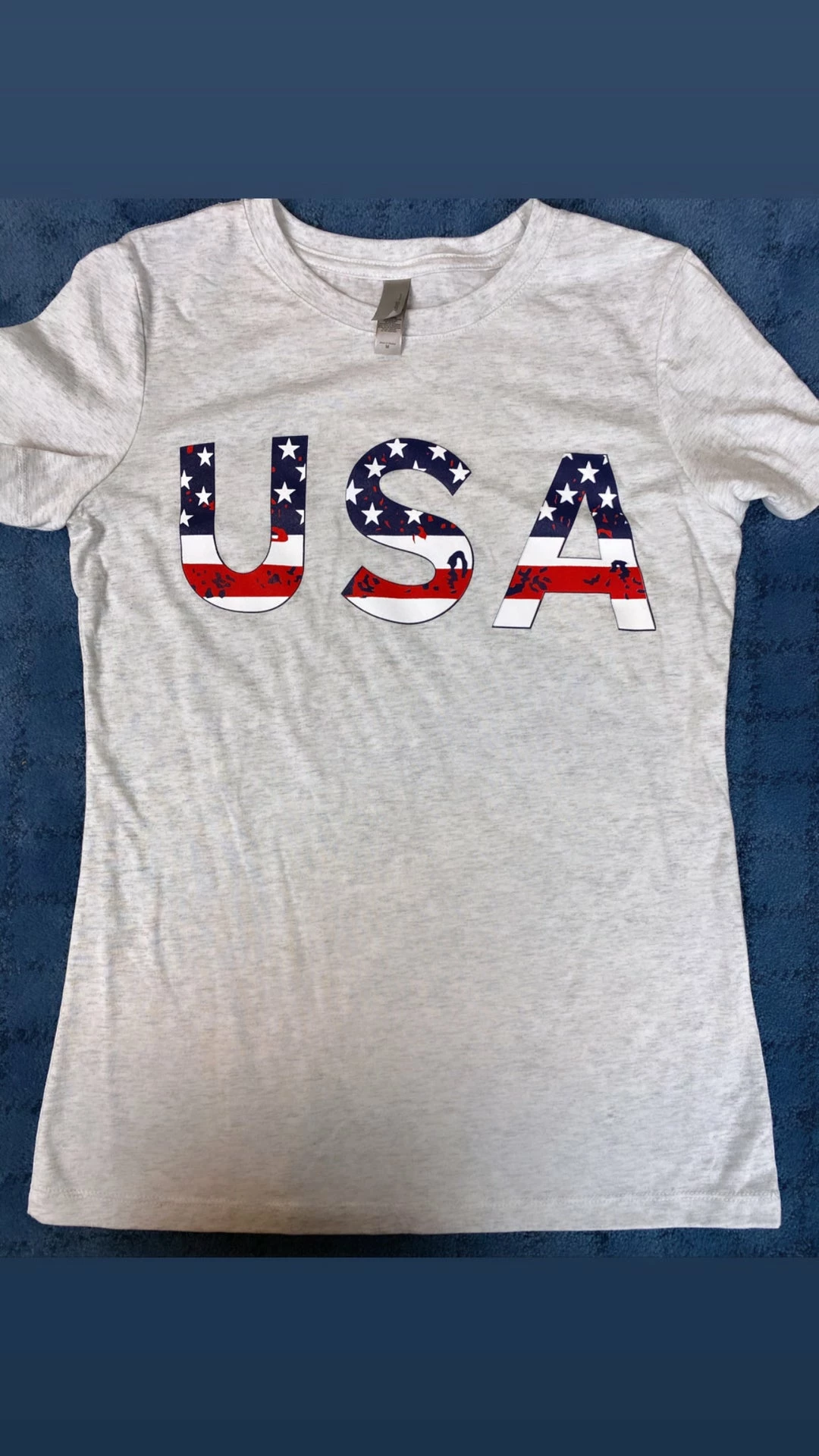 Teammates Gray USA Short Sleeve Tops 1 Teammates Gray USA Short Sleeve Tops
