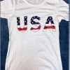 Teammates White USA Short Sleeve Tops
