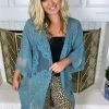 Hyfve Teal Lace Kimono Tops