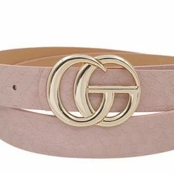 Girly Light Pink Snake Belt