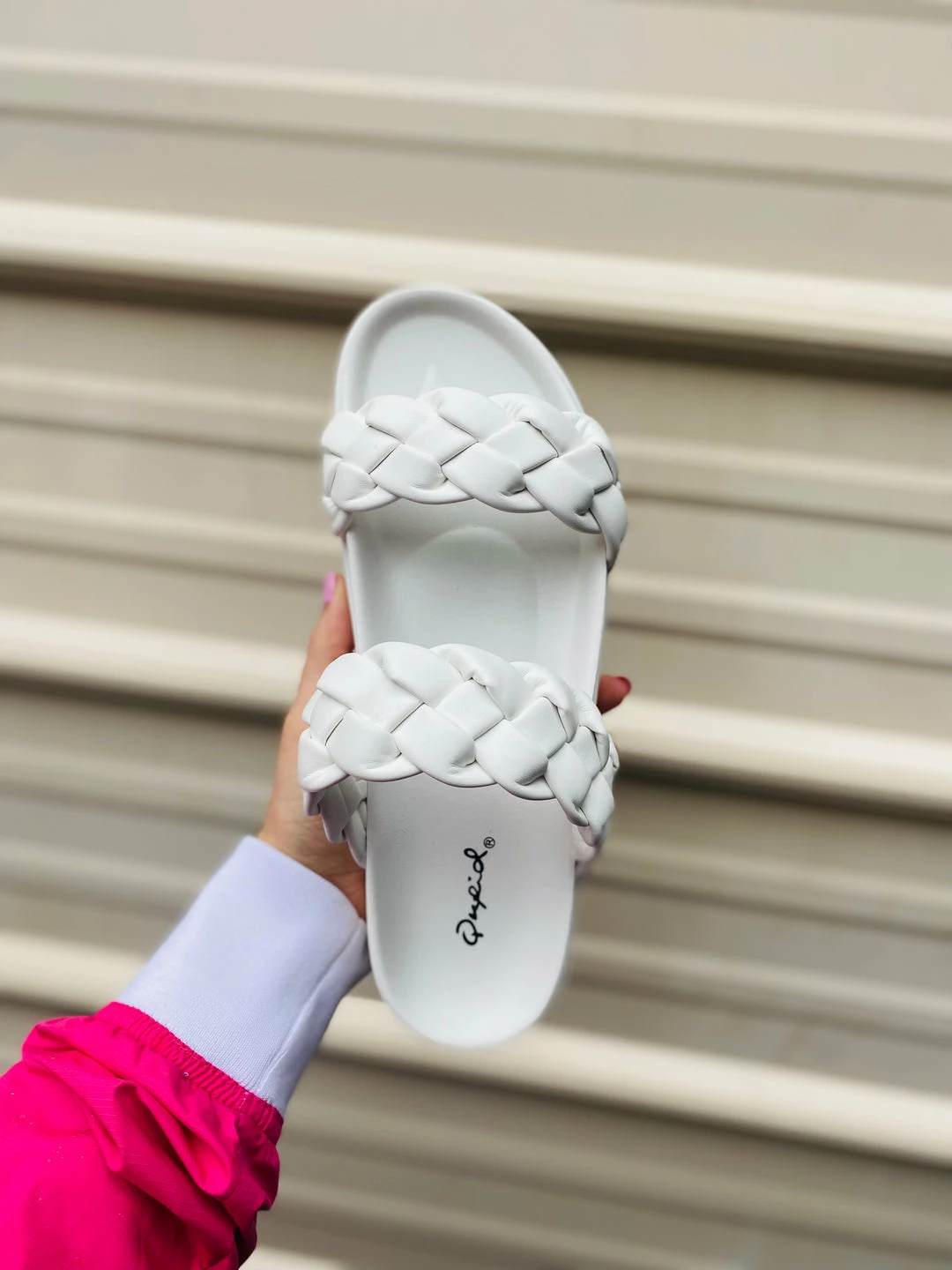 Quipid Two Braided White Sandal 1 Quipid Two Braided White Sandal