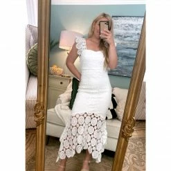 Lena White Lace Maxi Dress