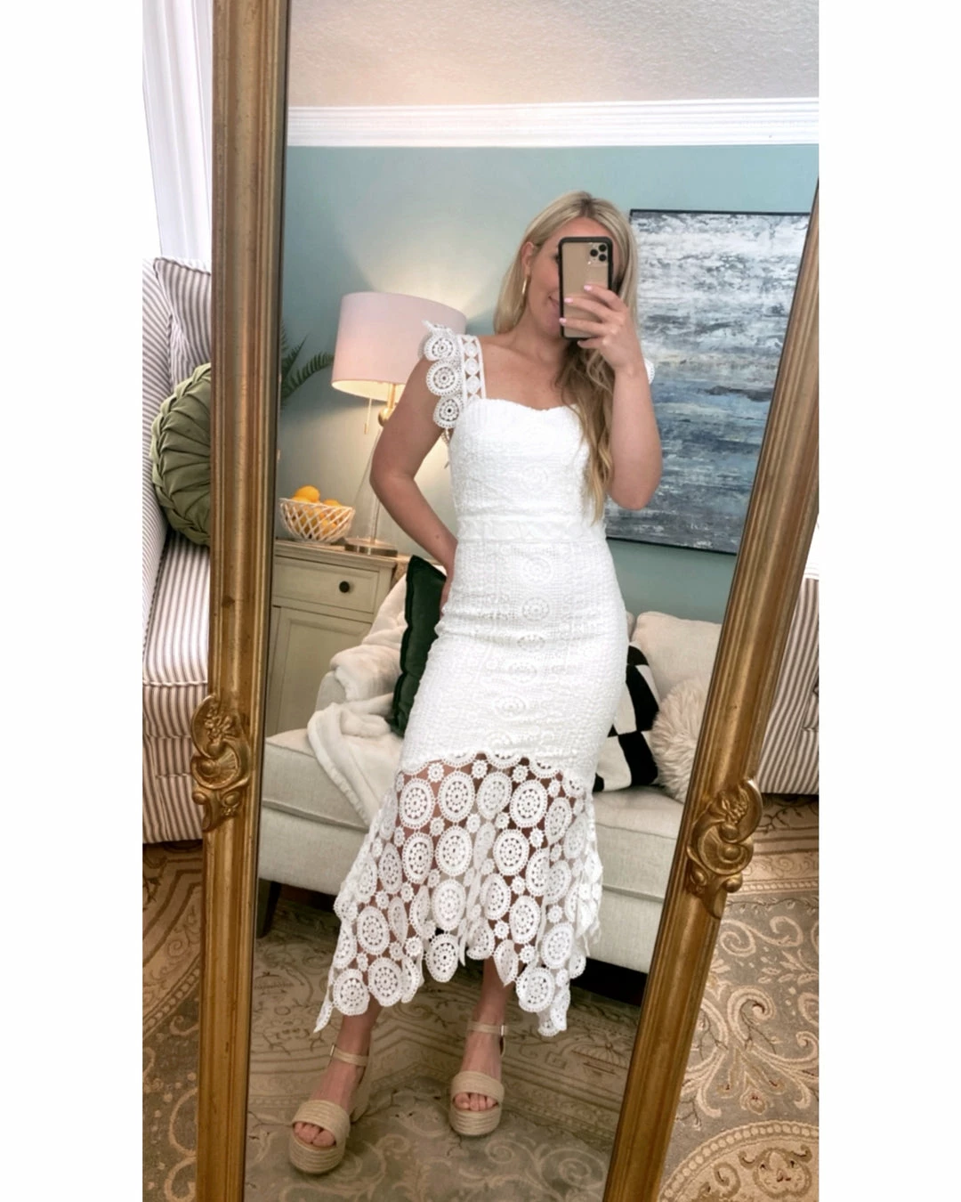 Lena White Lace Maxi Dress 1 Lena White Lace Maxi Dress