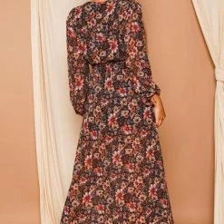 Peach Love Floral Maxi Dress Dresses