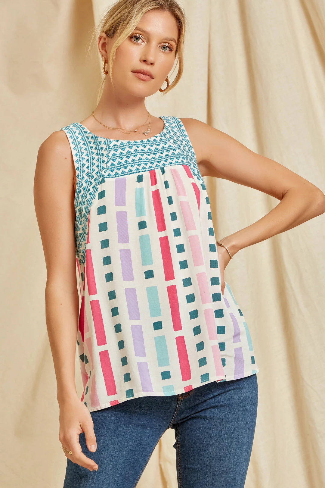 Andree By Unit New Arrivals Ivory Multi Top 3 Andree By Unit New Arrivals Ivory Multi Top