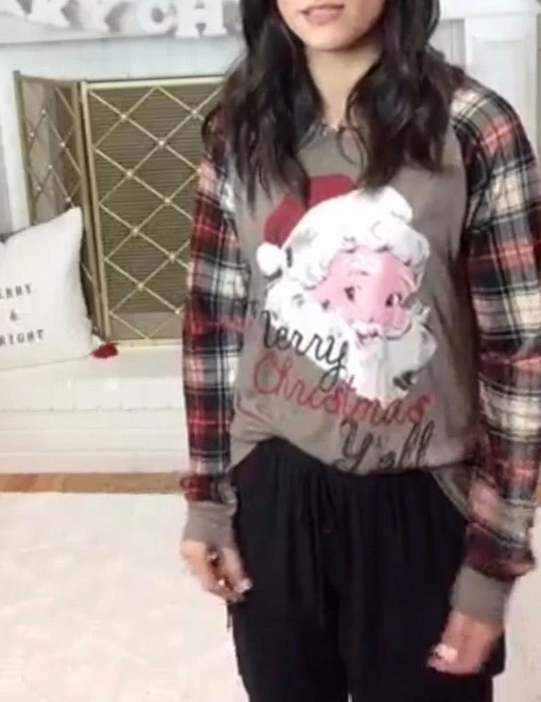 Southern Grace Merry Christmas Yall Longsleeve 1 Southern Grace Merry Christmas Yall Longsleeve