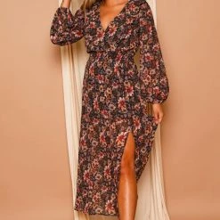 Peach Love Floral Maxi Dress Dresses
