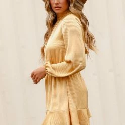 Peach Love Mustard Dress Dresses